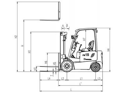 Electric 4 Wheel Counterbalance Forklift Trucks 