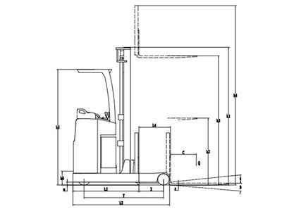 FRC 1,500-2,000kg Electric Stand Up Reach Truck 