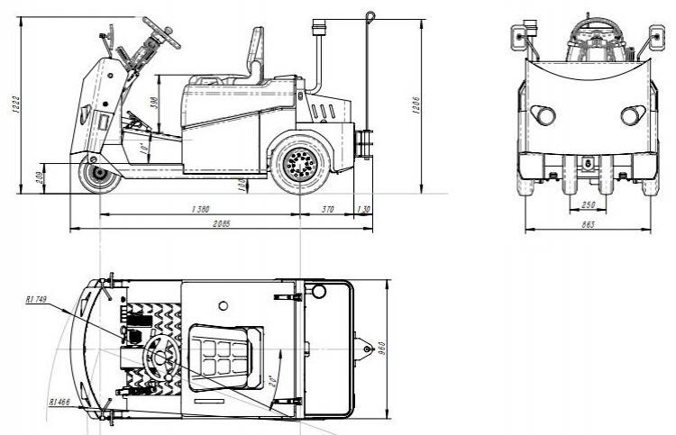 6,000kg Electric Tugger 