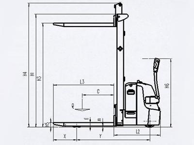 XEB 1,500kg Electric Lift Stacker 